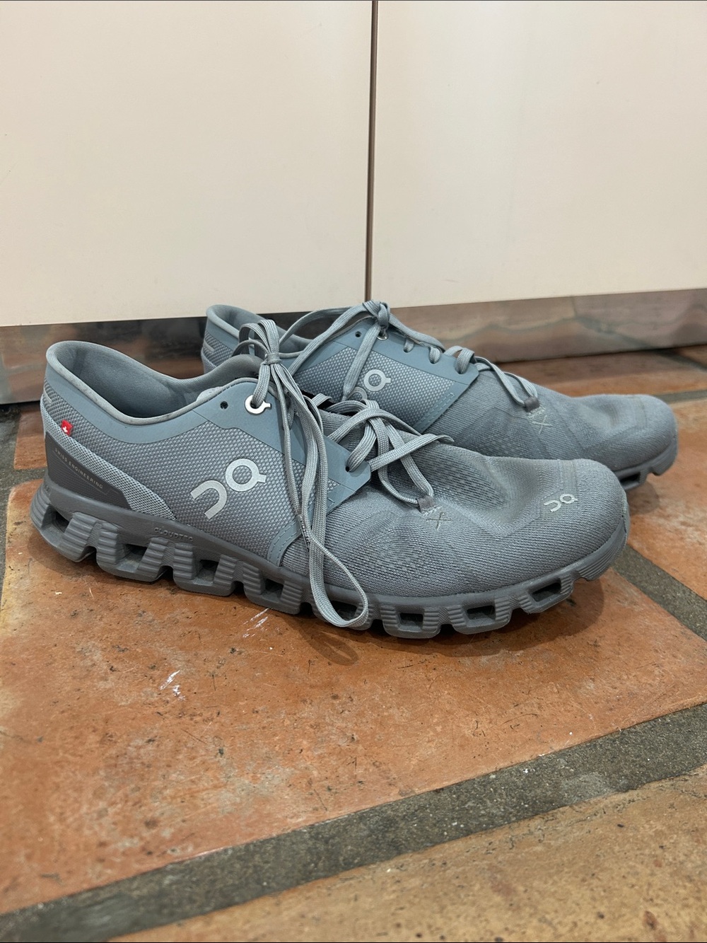On Running Men’s Cloud Athletic Shoes - Light Gray